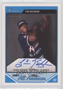 2007 Bowman Aflac - [Base] - Autographs #AFLAC-TB - Tim Beckham /127