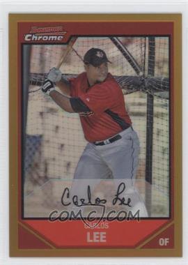 2007 Bowman Chrome - [Base] - Gold Refractor #128 - Carlos Lee /50