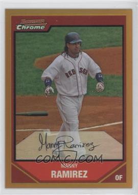 2007 Bowman Chrome - [Base] - Gold Refractor #65 - Manny Ramirez /50