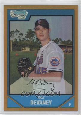 2007 Bowman Chrome - Prospects - Gold Refractor #BC40 - Mike Devaney /50