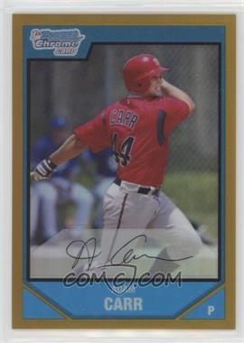 2007 Bowman Chrome - Prospects - Gold Refractor #BC7 - Adam Carr /50