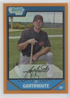 2007 Bowman Chrome - Prospects - Orange Refractor #BC58 - Jay Garthwaite /25