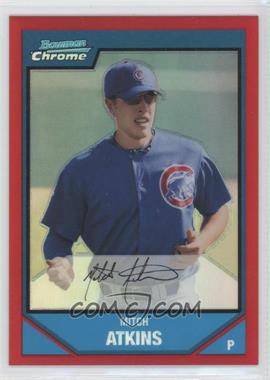 2007 Bowman Chrome - Prospects - Red Refractor #BC140 - Mitch Atkins /5