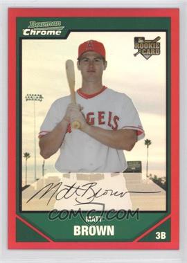 2007 Bowman Draft Picks & Prospects - Chrome - Red Refractor #BDP34 - Matthew Brown /5