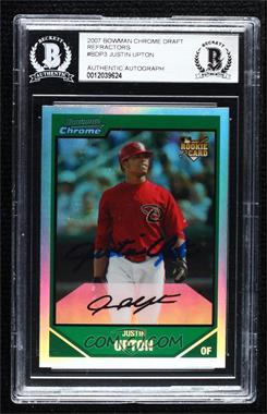 2007 Bowman Draft Picks & Prospects - Chrome - Refractor #BDP3 - Justin Upton [BAS Authentic]