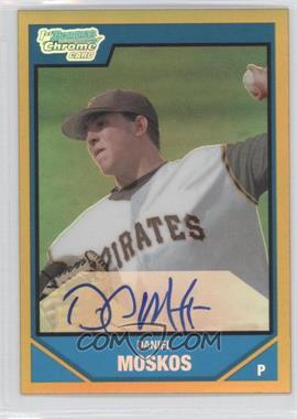 2007 Bowman Draft Picks & Prospects - Chrome Draft Picks - Gold Refractor #BDPP111 - Rookie Autograph - Daniel Moskos /50