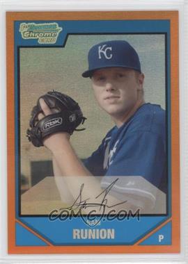 2007 Bowman Draft Picks & Prospects - Chrome Draft Picks - Orange Refractor #BDPP20 - Sam Runion /25