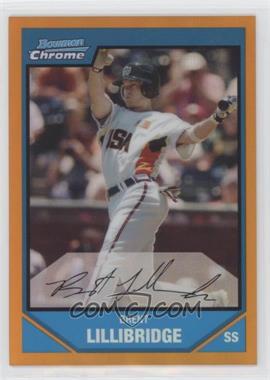 2007 Bowman Draft Picks & Prospects - Chrome Draft Picks - Orange Refractor #BDPP97 - Prospects - Brent Lillibridge /25