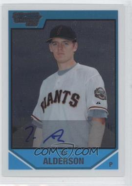 2007 Bowman Draft Picks & Prospects - Chrome Draft Picks #BDPP113 - Rookie Autograph - Tim Alderson