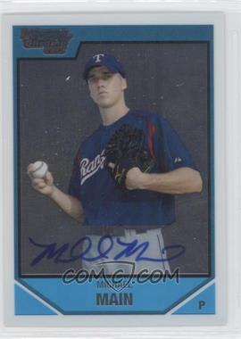 2007 Bowman Draft Picks & Prospects - Chrome Draft Picks #BDPP122 - Rookie Autograph - Michael Main