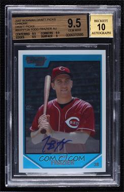 2007 Bowman Draft Picks & Prospects - Chrome Draft Picks #BDPP128 - Rookie Autograph - Todd Frazier [BGS 9.5 GEM MINT]