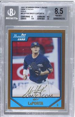 2007 Bowman Draft Picks & Prospects - Prospects - Gold #BDPP64 - Matt LaPorta [BGS 8.5 NM‑MT+]