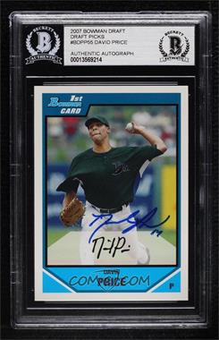 2007 Bowman Draft Picks & Prospects - Prospects #BDPP55 - David Price [BAS Authentic]