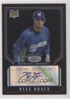 2007 Bowman Sterling - [Base] - Black Refractor #BS-RB.2 - Ryan Braun /25