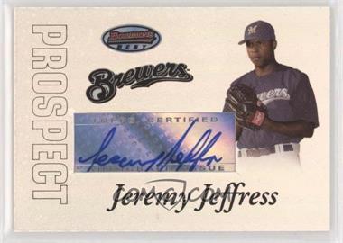 2007 Bowman's Best - Prospects #BBP52 - Autograph - Jeremy Jeffress