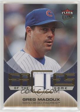 2007 Fleer Ultra - Faces of the Game - Materials #GF-GM - Greg Maddux