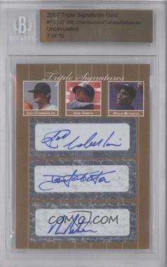 2007 Just Minors - Triple Signatures - Gold #TSG07.006 - Joba Chamberlain, Jose Tabata, Dellin Betances /10 [Uncirculated]