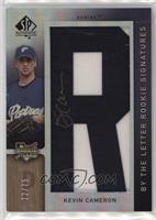 By the Letter Rookie Signatures - Kevin Cameron (Letter R 75) #/75