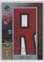 By the Letter Rookie Signatures - Kory Casto (Letter R) #/75