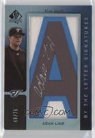 Adam Lind (Letter A) #/75