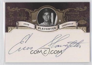 2007 SP Legendary Cuts - Inside the Numbers Cuts #IN-ES - Enos Slaughter /69