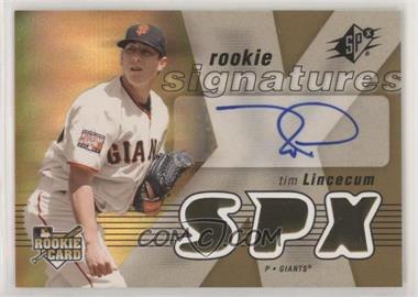 2007 SPx - [Base] #106 - Rookie Signatures - Tim Lincecum