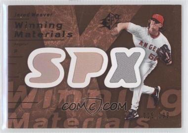 2007 SPx - Winning Materials - Bronze #WM-JW - Jered Weaver /199