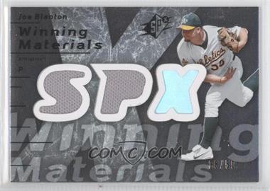 2007 SPx - Winning Materials - Dual Silver #WM-BL - Joe Blanton /50