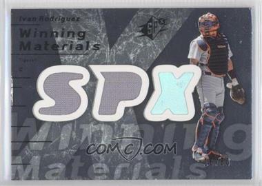 2007 SPx - Winning Materials - Dual Silver #WM-IR - Ivan Rodriguez /50