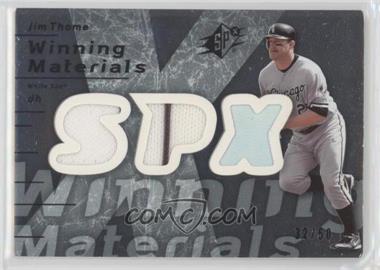 2007 SPx - Winning Materials - Dual Silver #WM-JT - Jim Thome /50