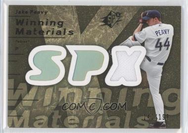 2007 SPx - Winning Materials - Gold #WM-JP - Jake Peavy /199