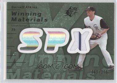 2007 SPx - Winning Materials - Green #WM-GA - Garrett Atkins /175