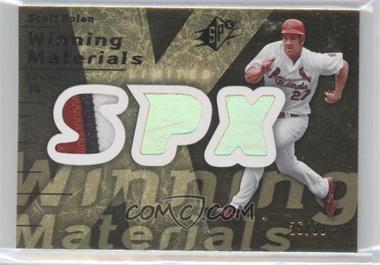 2007 SPx - Winning Materials - Limited Gold Patches #WM-SR - Scott Rolen /99