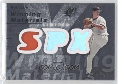 2007 SPx - Winning Materials - Limited Silver Patches #WM-MC - Matt Cain /99