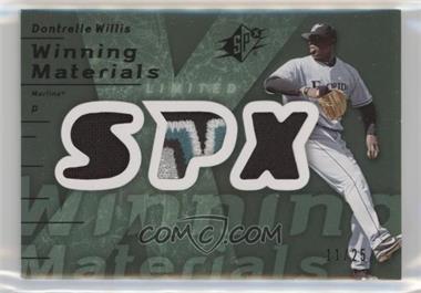 2007 SPx - Winning Materials - Limited Triple Green #WM-DW - Dontrelle Willis /25