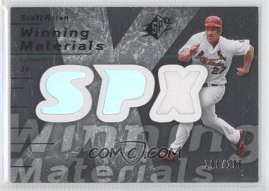 2007 SPx - Winning Materials - Silver #WM-SR - Scott Rolen /199