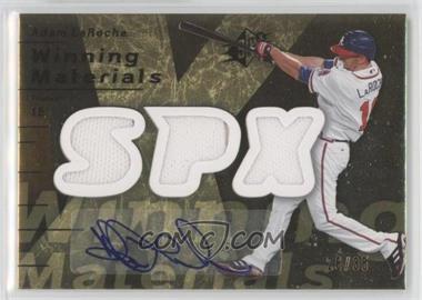 2007 SPx - Winning Materials - Triple Gold Autographs #WM-AL - Adam LaRoche /35