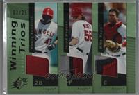 Jered Weaver, Mike Napoli, Howie Kendrick [Noted] #/25