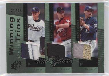 2007 SPx - Winning Trios - Green Patches #WT-5 - Ben Sheets, Roy Oswalt, Jake Peavy /25