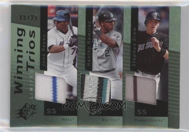 2007 SPx - Winning Trios - Green Patches #WT-7 - Jose Reyes, Stephen Drew, Hanley Ramirez /25