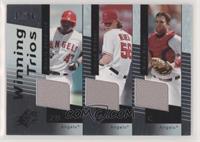 Jered Weaver, Mike Napoli, Howie Kendrick #/50