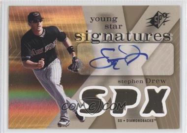 2007 SPx - Young Star Signatures #YS-SD - Stephen Drew