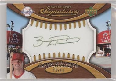 2007 Sweet Spot - Signatures Ball - Gold Stitching Gold Ink #SS-BW - Brandon Wood /99 [EX to NM]
