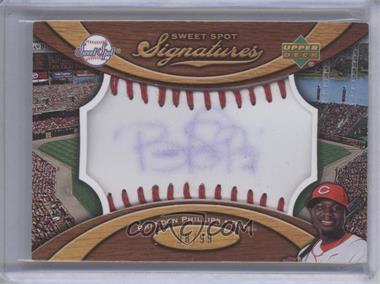 2007 Sweet Spot - Signatures Ball - Red Stitching Blue Ink #SS-BP - Brandon Phillips /99
