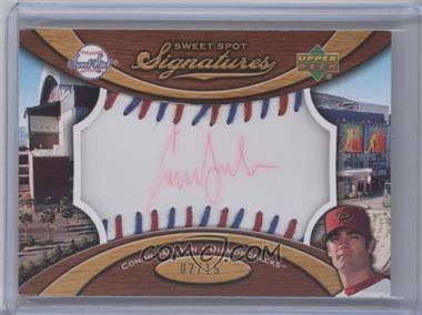 2007 Sweet Spot - Signatures Ball - Red and Blue Stitching Red Ink #SS-CJ - Conor Jackson /15