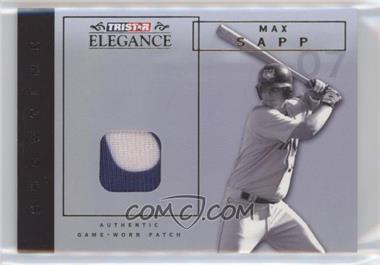 2007 TRISTAR Elegance - Showtime - Game-Worn Parallel Patch #ST-MS - Max Sapp /25