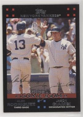 2007 Topps - [Base] #650 - Classic Combo - Alex Rodriguez, Jason Giambi