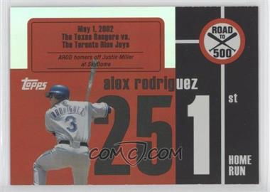 2007 Topps - Multi-Product Insert Road to 500 Alex Rodriguez #ARHR251 - Alex Rodriguez