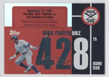 2007 Topps - Multi-Product Insert Road to 500 Alex Rodriguez #ARHR428 - Alex Rodriguez