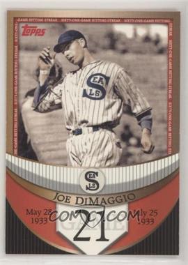 2007 Topps - The Streak Before the Streak #JDSF21 - Joe DiMaggio